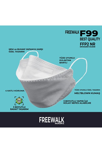 Free Walk F99 Maske 1 Adet 
