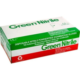 Green Nitrile Pudrasız Mavi Nitril Eldiven Büyük (L) - 100ad