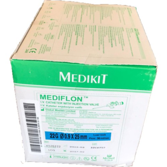 Mediflon Branül (22G) (Intraket) 100 Lü Paket